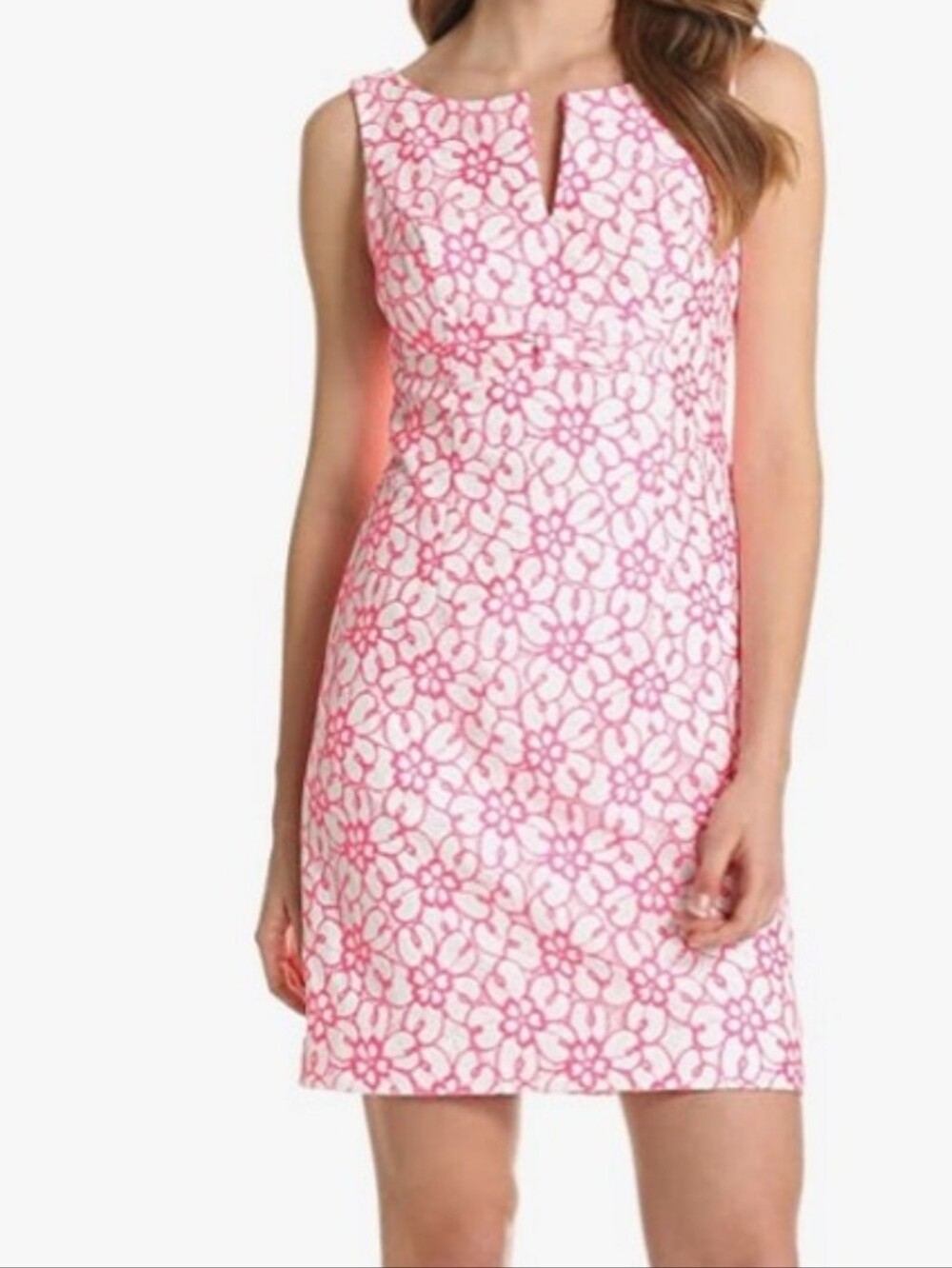 Lilly Pulitzer Daena Fiesta Pink Nylon Sleeveless Dress Size 2